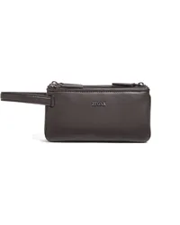 Ermenegildo Zegna Klassische Clutch Braun