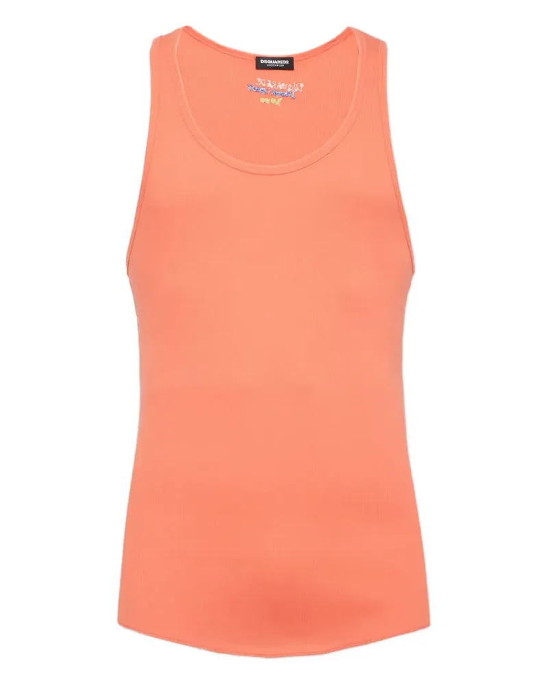 Dsquared2 Geripptes Trägershirt - Orange Orange