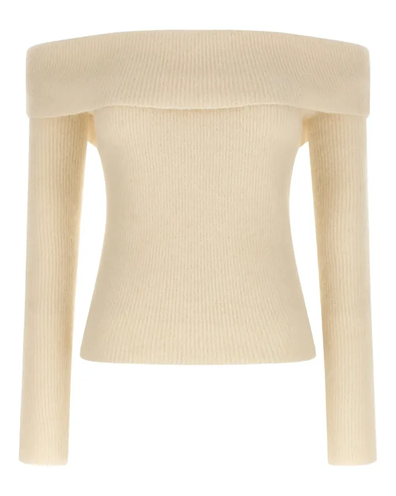 Rick Owens Cowl ribbed sweater - Nude Nude