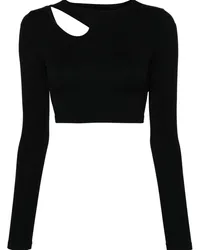 Wolford Cropped-Top mit Cut-Outs Schwarz