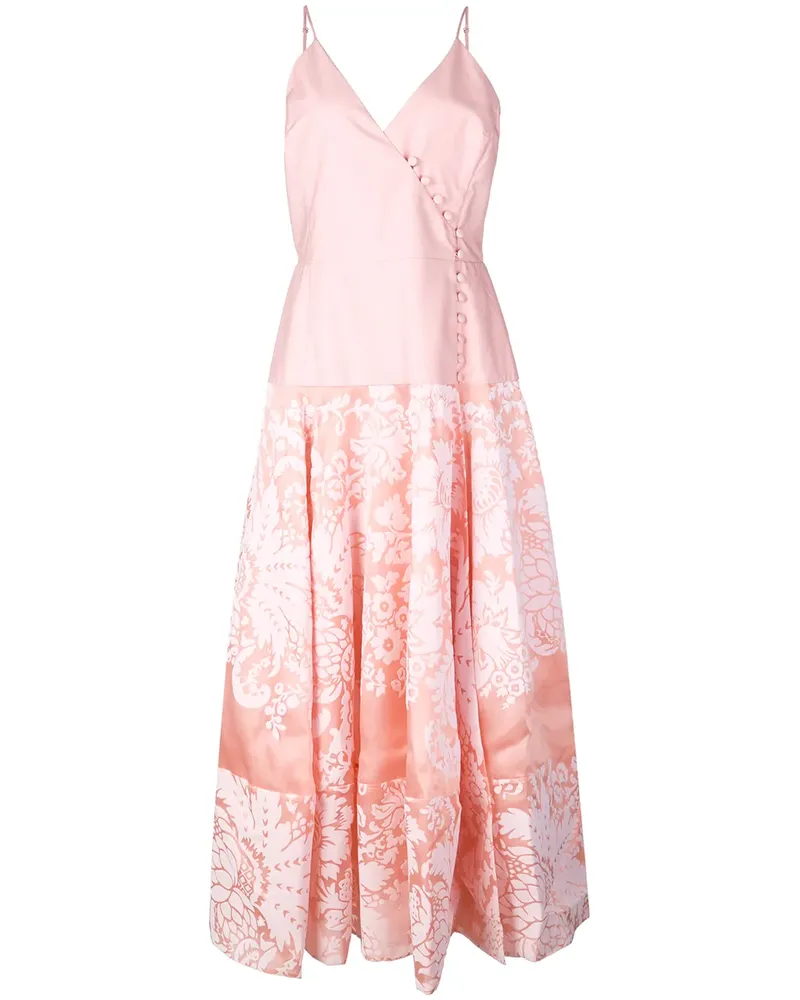 Rosie Assoulin Midikleid in Wickeloptik - Rosa Rosa