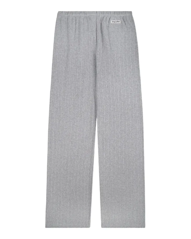 SPORTY & RICH logo-patch trousers - Grau Grau