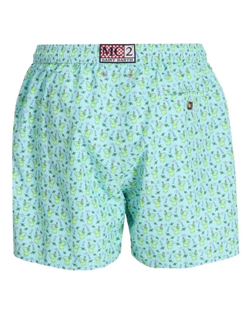 MC2 Saint Barth Badeshorts mit grafischem Print - Blau Blau