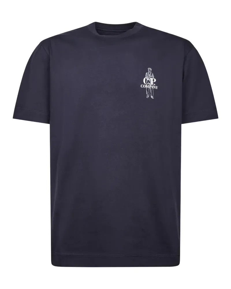 C.P. Company T-Shirt mit Logo-Print - Blau Blau
