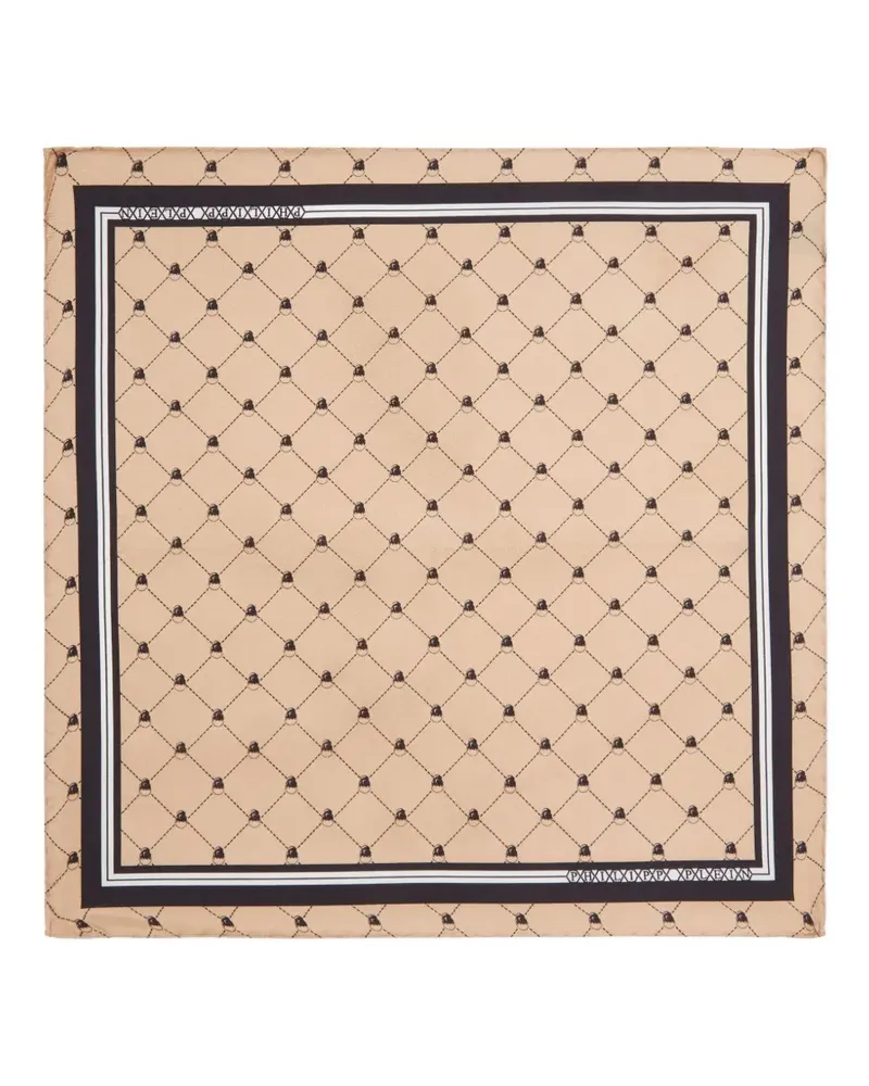 Philipp Plein silk pocket square - Nude Nude