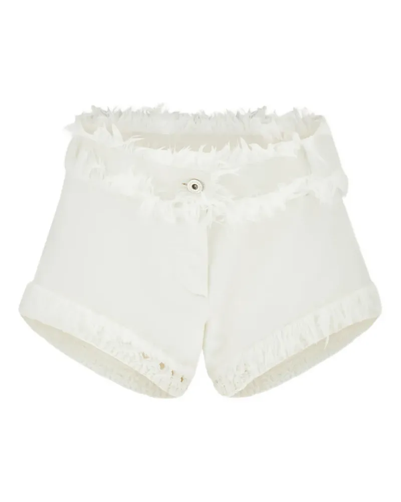Ferragamo denim shorts with frayed detail - Weiß Weiß