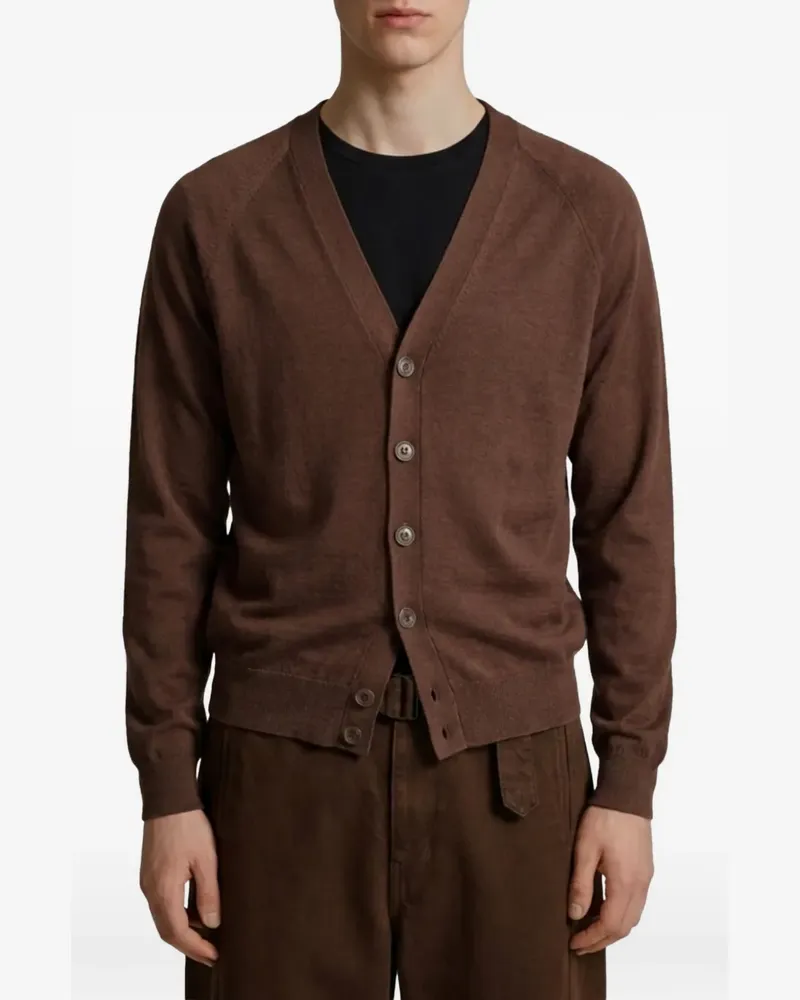 Christophe Lemaire relaxed twisted cardigan in merino blend - Braun Braun