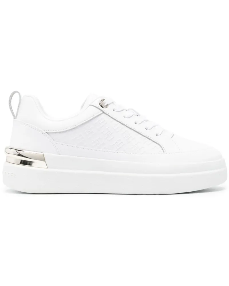 Tommy Hilfiger Sneakers mit Logo-Prägung - Weiß Weiß