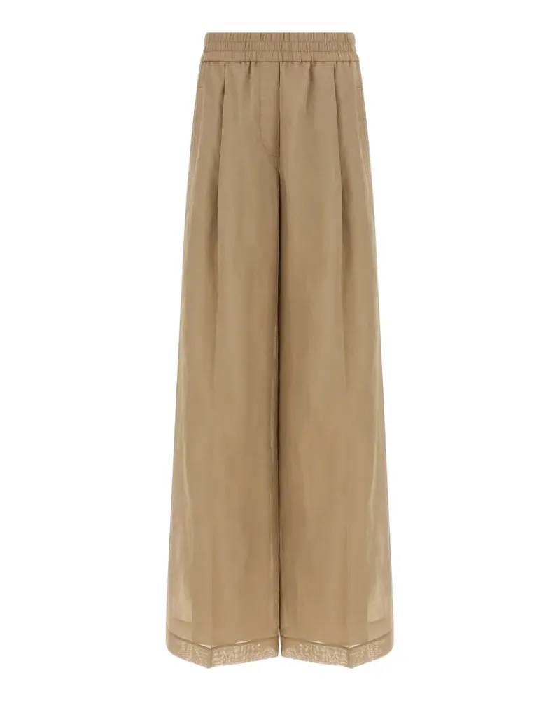Brunello Cucinelli elasticated palazzo pants - Nude Nude