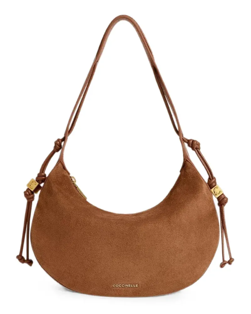 Coccinelle small Thess suede shoulder bag - Braun Braun