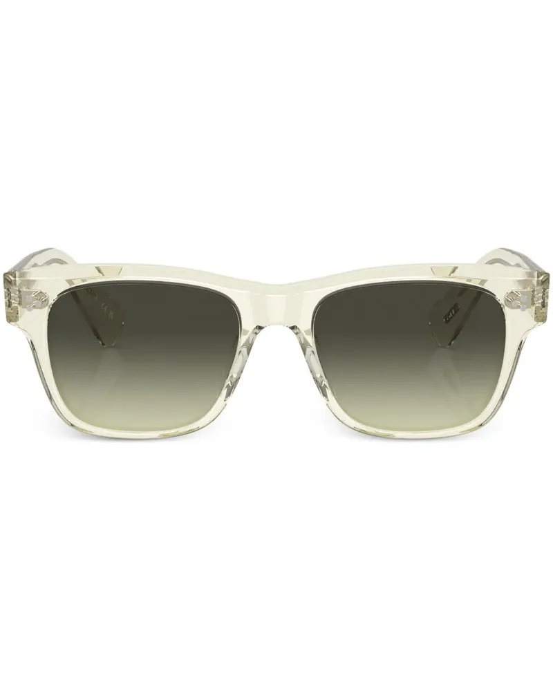 Oliver Peoples Sonnenbrille mit eckigem Gestell - Braun Braun