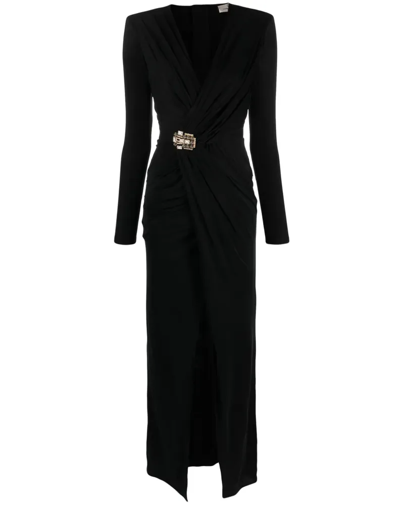 Elisabetta Franchi Kleid mit Strass - Schwarz Schwarz