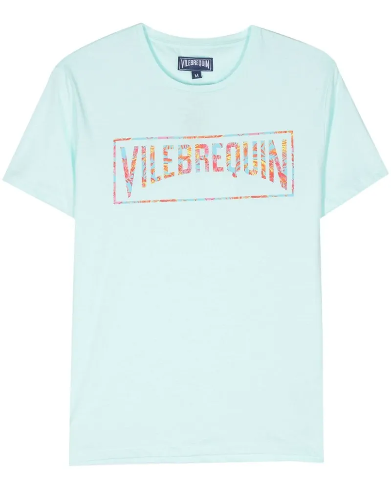 Vilebrequin T-Shirt mit Logo-Print Blau