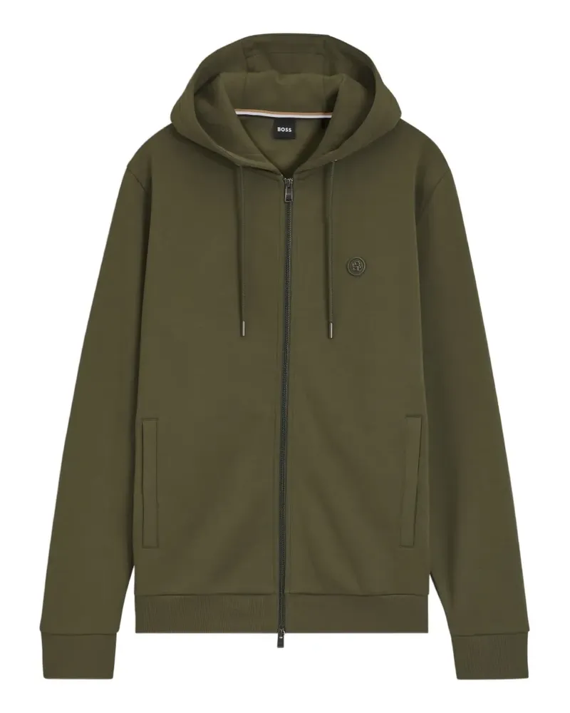 HUGO BOSS Kapuzenjacke aus Baumwollgemisch mit Double B-Monogramm - Grün Grün