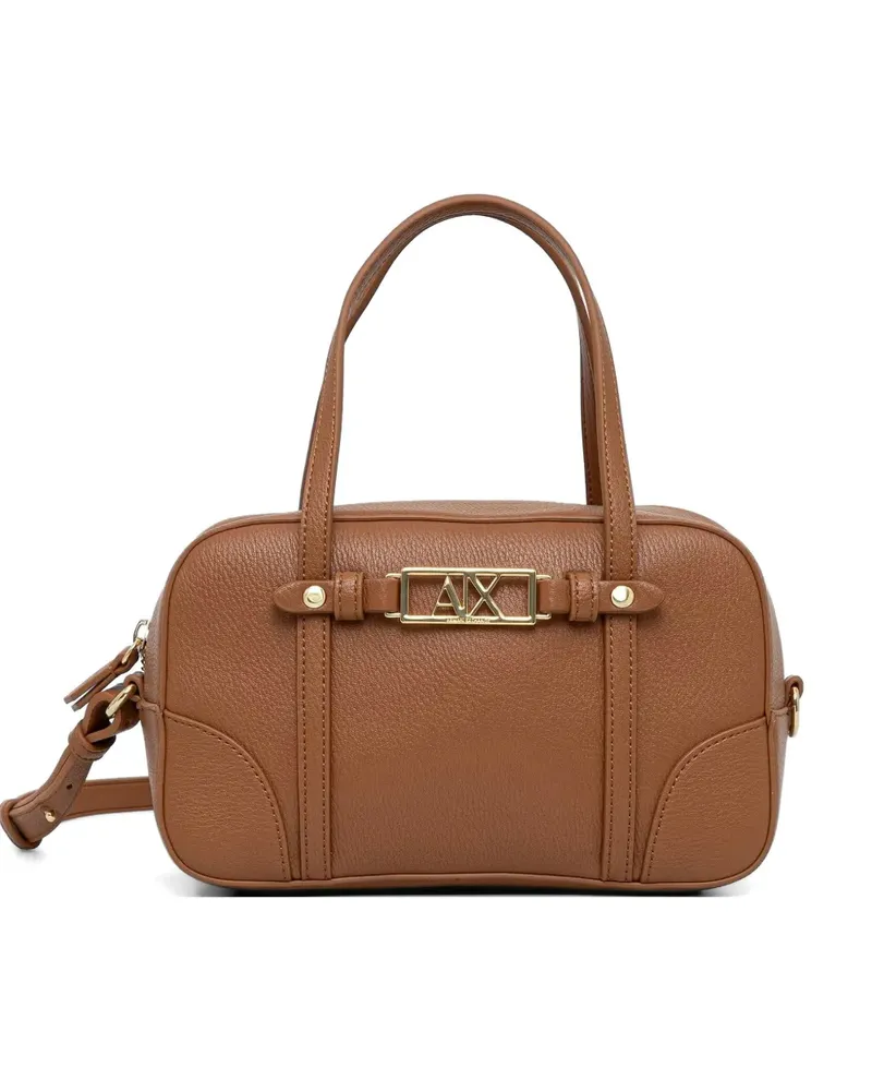 Armani Exchange logo-plaque tote bag - Braun Braun