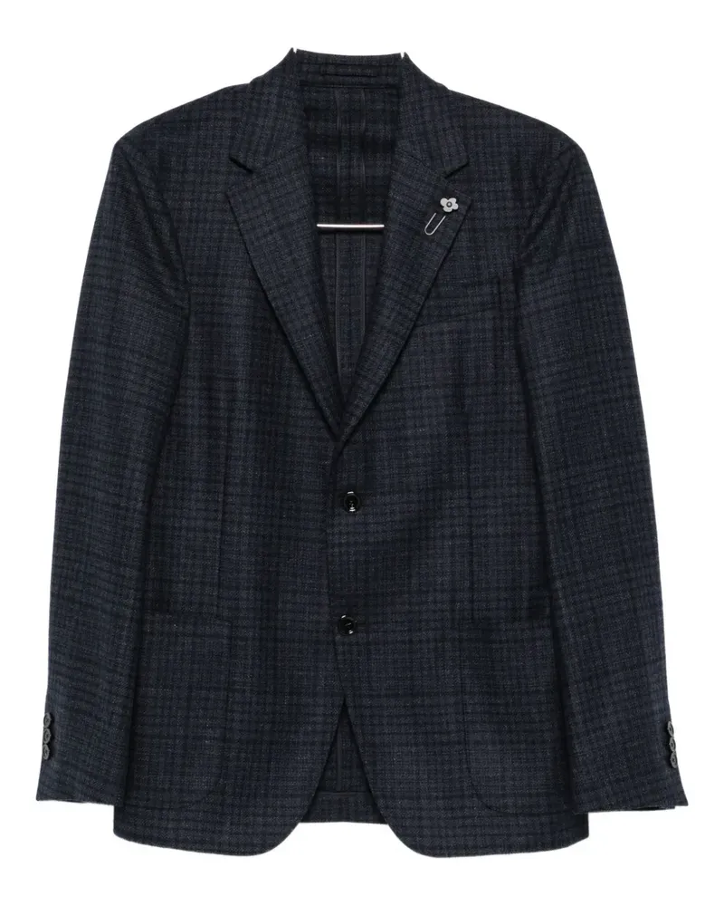LARDINI Karierter Blazer mit zwei Knöpfen - Blau Blau