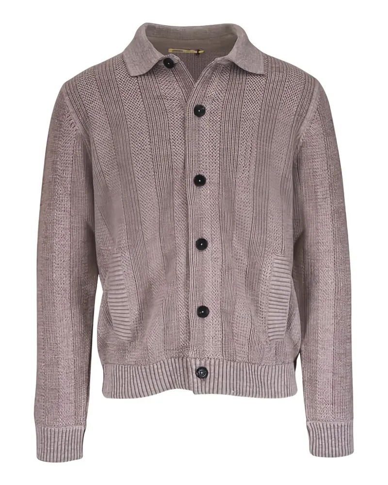 Maurizio Baldassari buttoned textured cardigan - Nude Nude