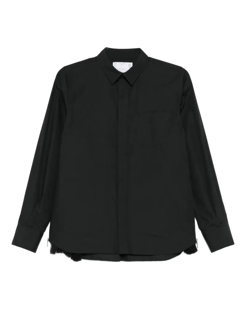 Sacai Langärmeliges Hemd - Schwarz Schwarz