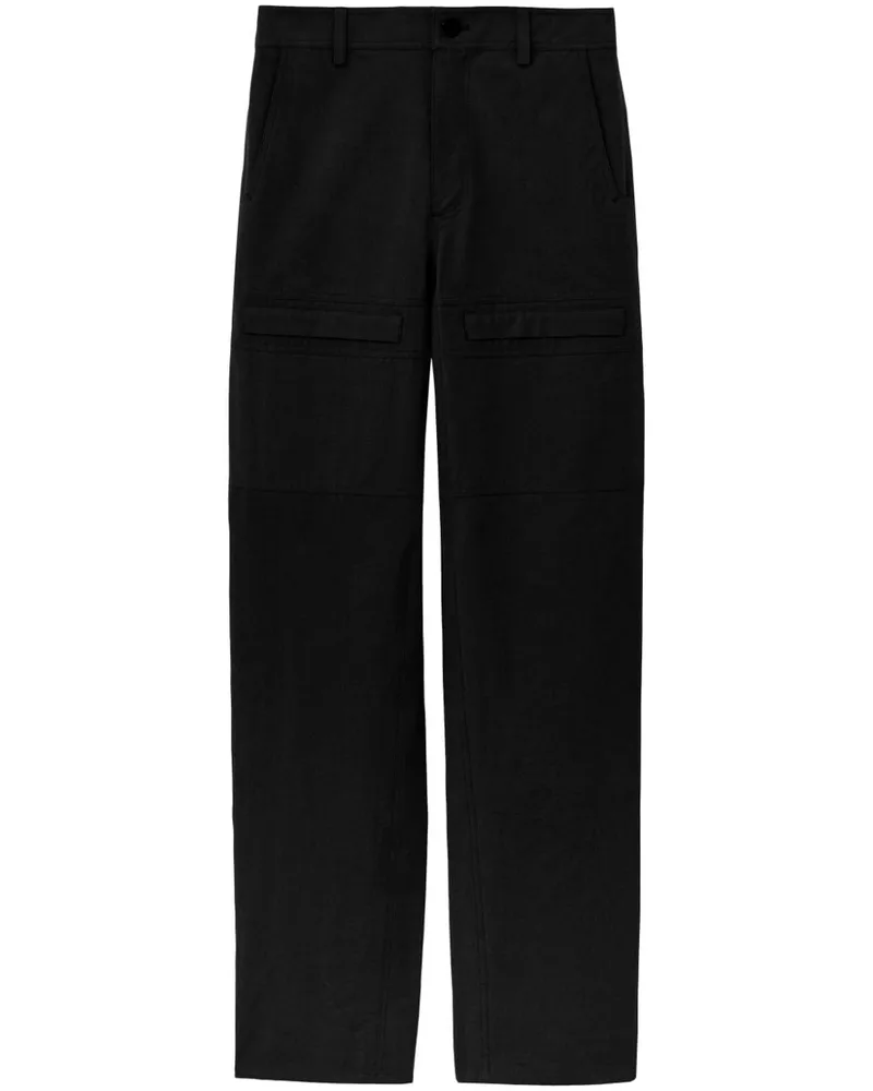 Proenza Schouler Halbhohe Cargohose Schwarz