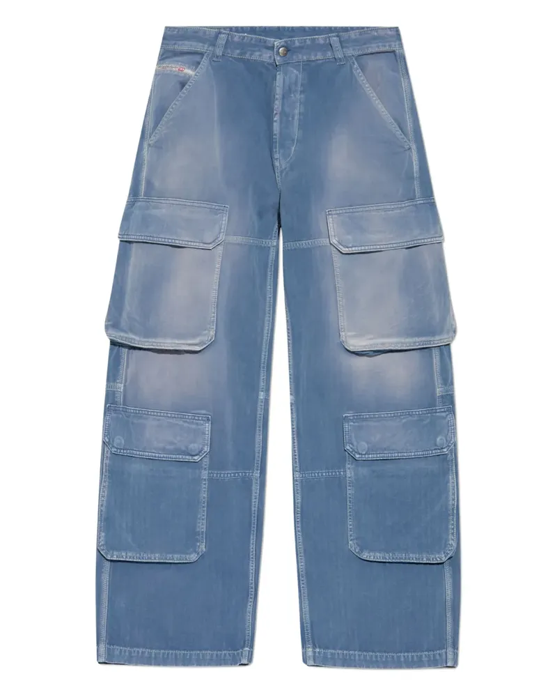 Diesel D-TOUCH cargo wide-leg jeans - Blau Blau