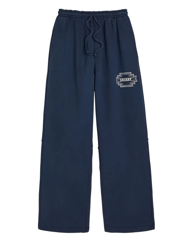 CHERRY LA drawstring logo track pants - Blau Blau