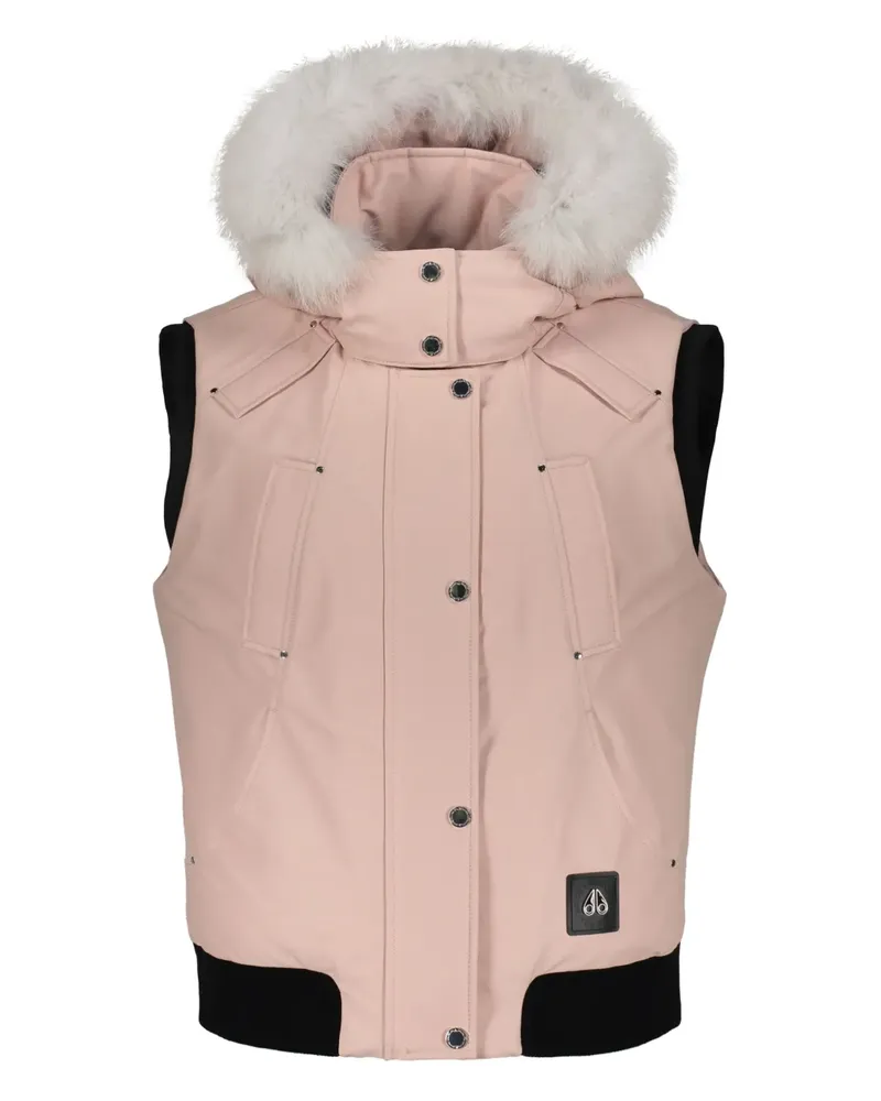 Moose Knuckles Weste mit Kapuze - Rosa Rosa