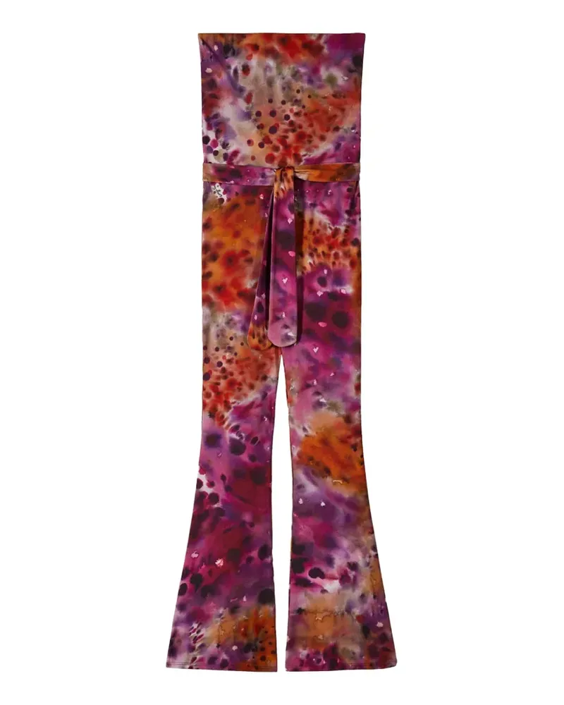 Patrizia Pepe floral-print strapless jumpsuit - Violett Violett