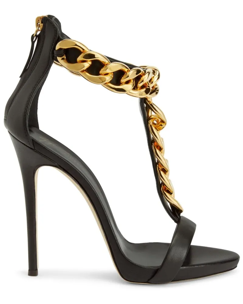 Giuseppe Zanotti Elsie Sandalen mit Kette 120mm - Schwarz Schwarz