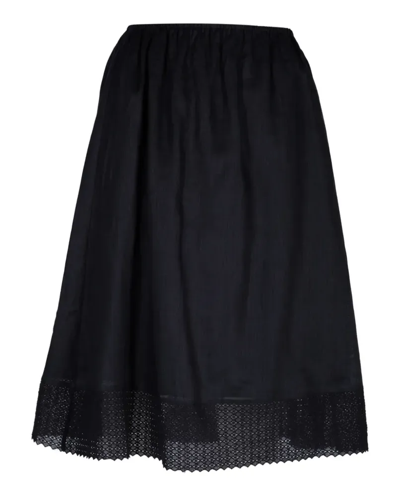 Posse Alfie Midirock mit Spitzenbesatz - Schwarz Schwarz