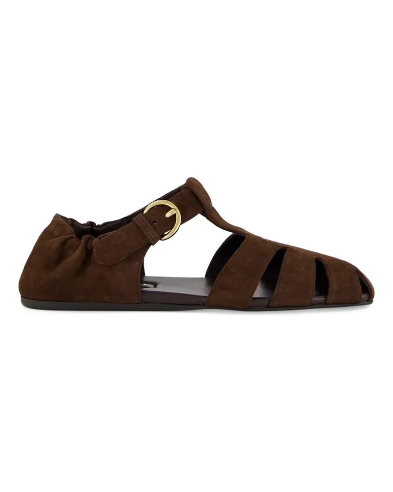 Miu Miu Fisherman suede flat sandals - Braun Braun