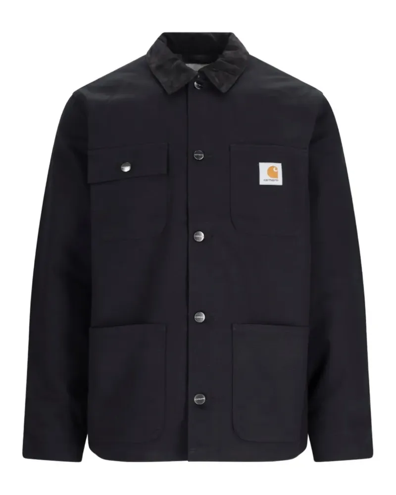 Carhartt WIP Michigan Chore Jacke mit Cordkragen - Schwarz Schwarz