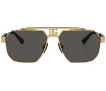 Sonnenbrille mit Logo-Schild - Gold
