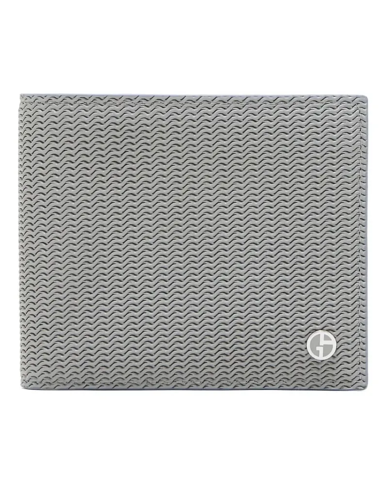 Giorgio Armani Portemonnaie mit Logo-Schild - Grau Grau