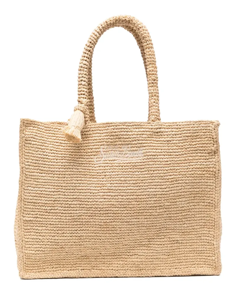 MC2 Saint Barth Vanity logo-embroidered tote-bag - Nude Nude