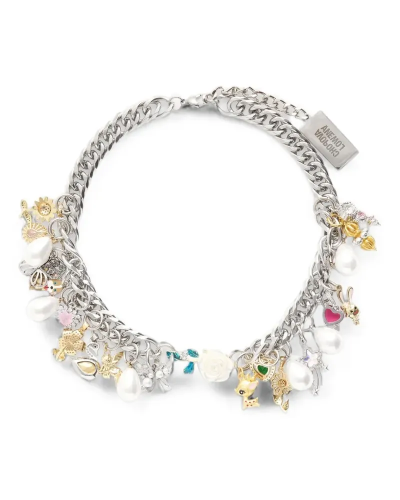 CHOPOVA LOWENA charm-embellished curb-chain necklace - Silber Silber