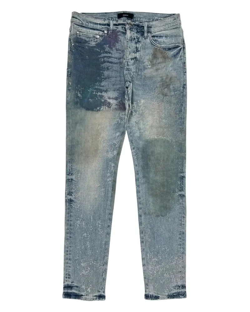PURPLE BRAND fossil-print jeans - Blau Blau