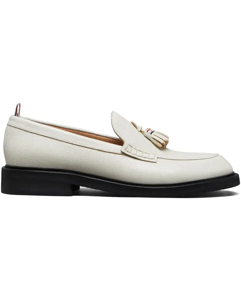 Thom Browne Loafer aus gekörntem Leder mit Quastendetail - Nude Nude