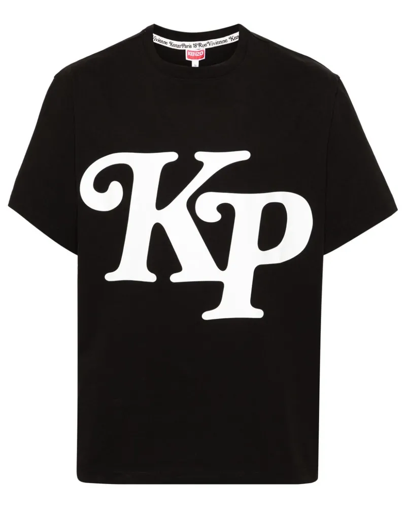 Kenzo T-Shirt mit Logo-Print - Schwarz Schwarz