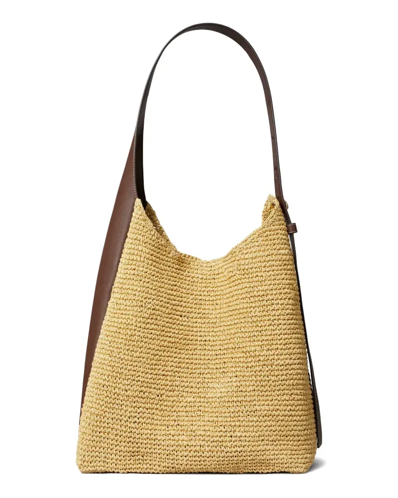 Tory Burch Romy woven shoulder bag - Nude Nude