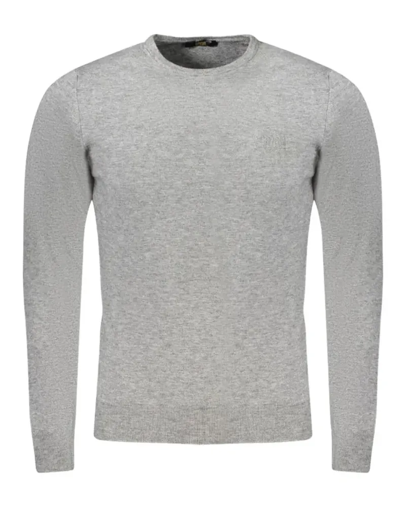 Roberto Cavalli crew-neck embroidered-logo sweater - Grau Grau