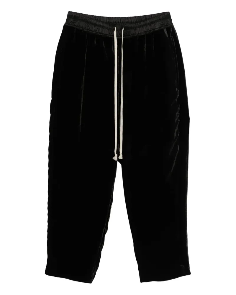 Rick Owens Samthose mit Kordelzug - Schwarz Schwarz