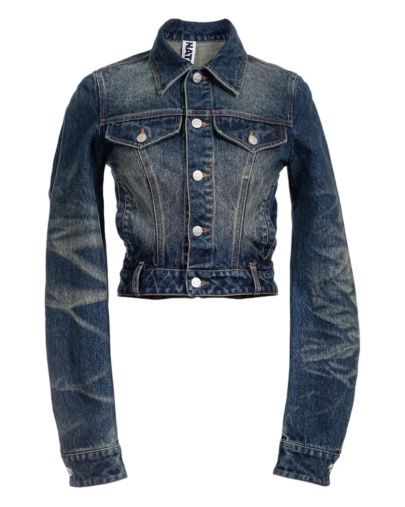 Natasha Zinko Cropped-Jeansjacke - Blau Blau