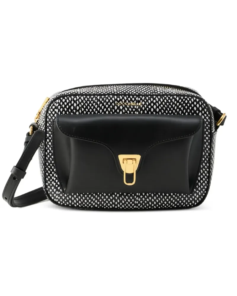 Coccinelle snakeskin-effect leather shoulder bag - Schwarz Schwarz