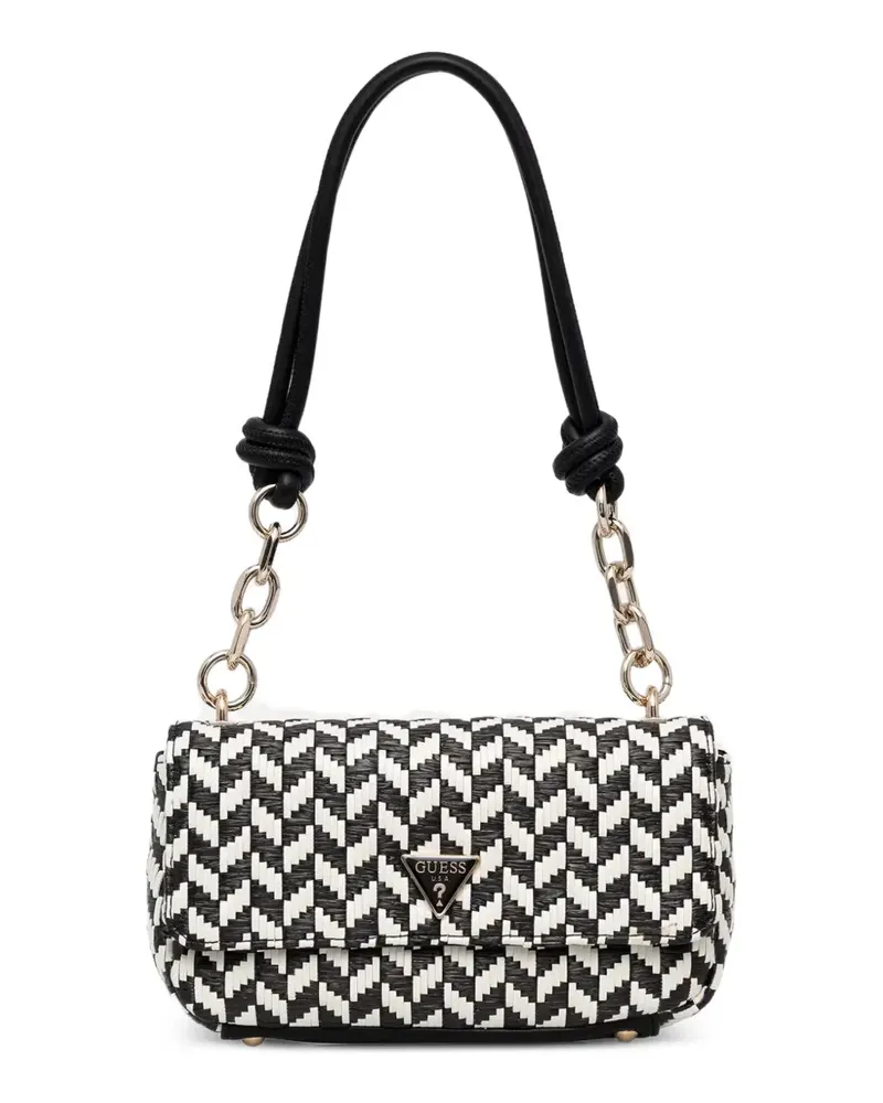 Guess Tessi woven shoulder bag - Schwarz Schwarz