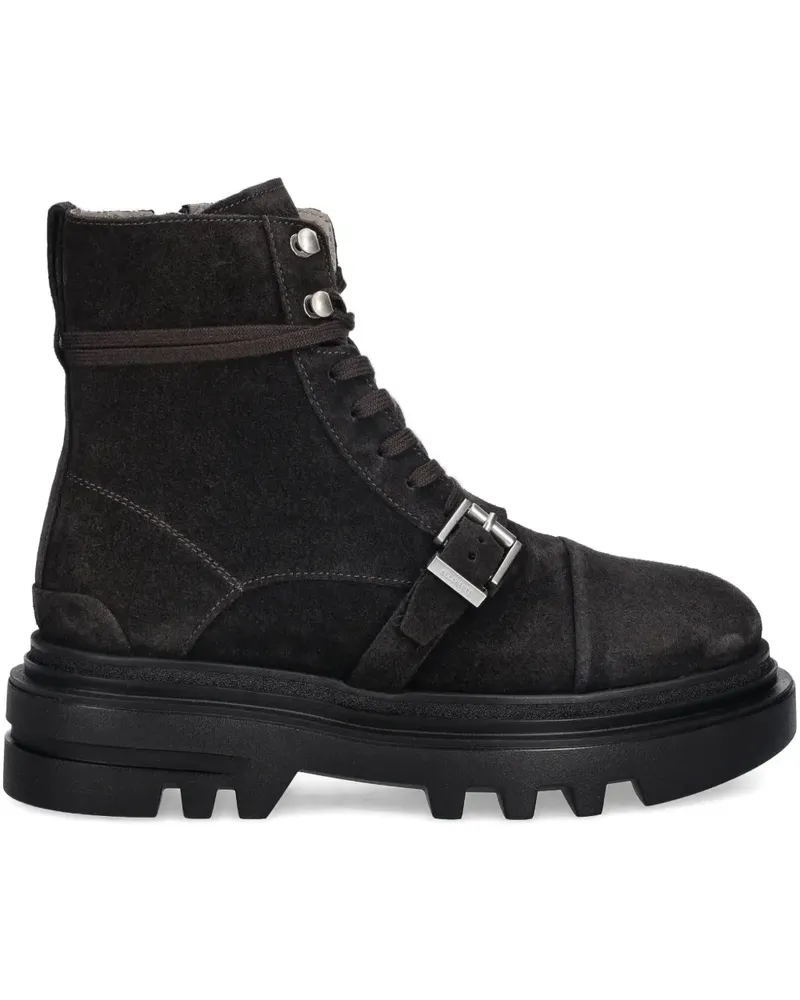 AllSaints 55mm Astrid buckle lace-up boots - Braun Braun