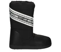 Schneestiefel mit Logo-Print - Schwarz