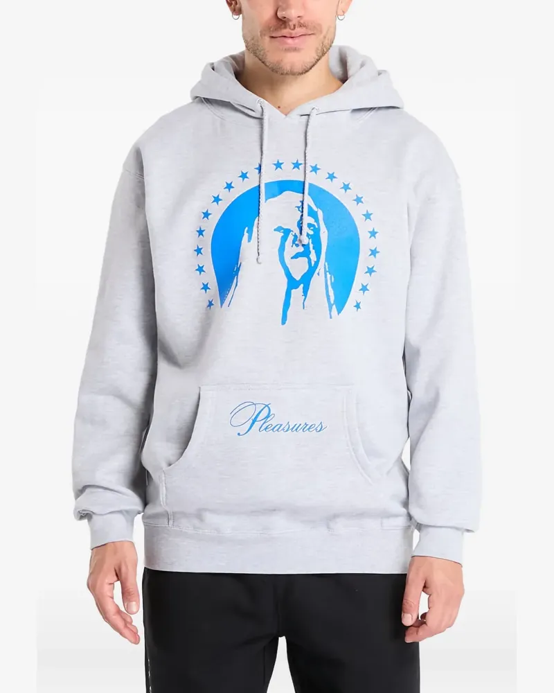 PLEASURES graphic critic hoodie - Grau Grau