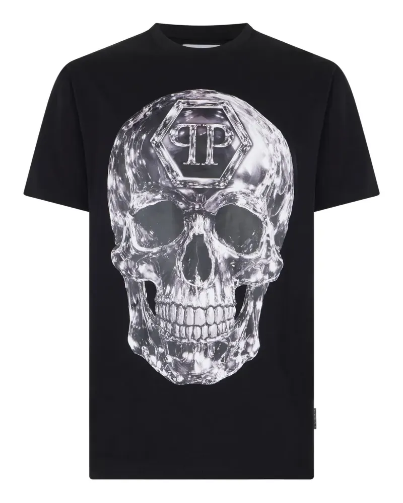 Philipp Plein Glass Skull T-Shirt aus Jersey - Schwarz Schwarz