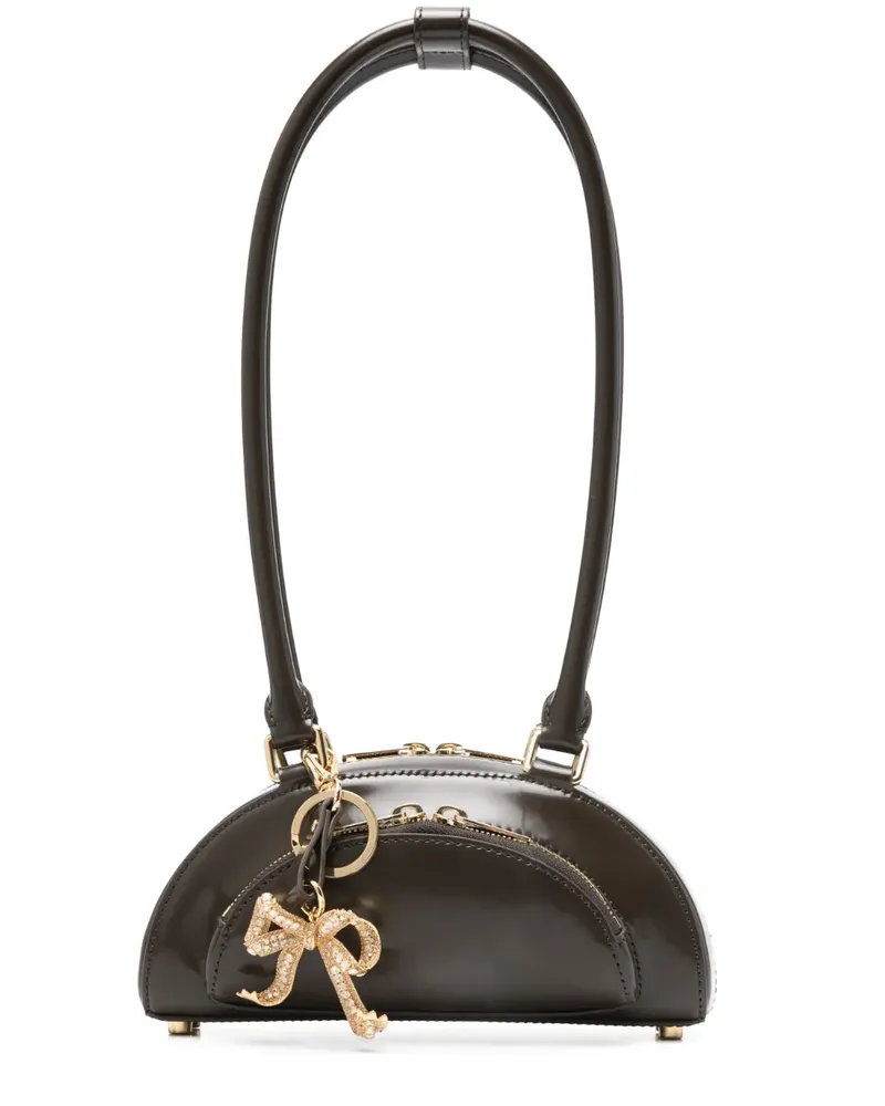 Self-Portrait Curved Charm Schultertasche - Braun Braun