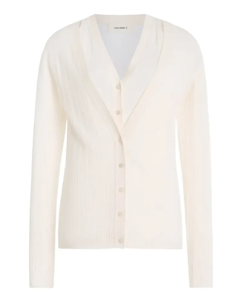 Lisa Yang Vanna ribbed cardigan - Nude Nude